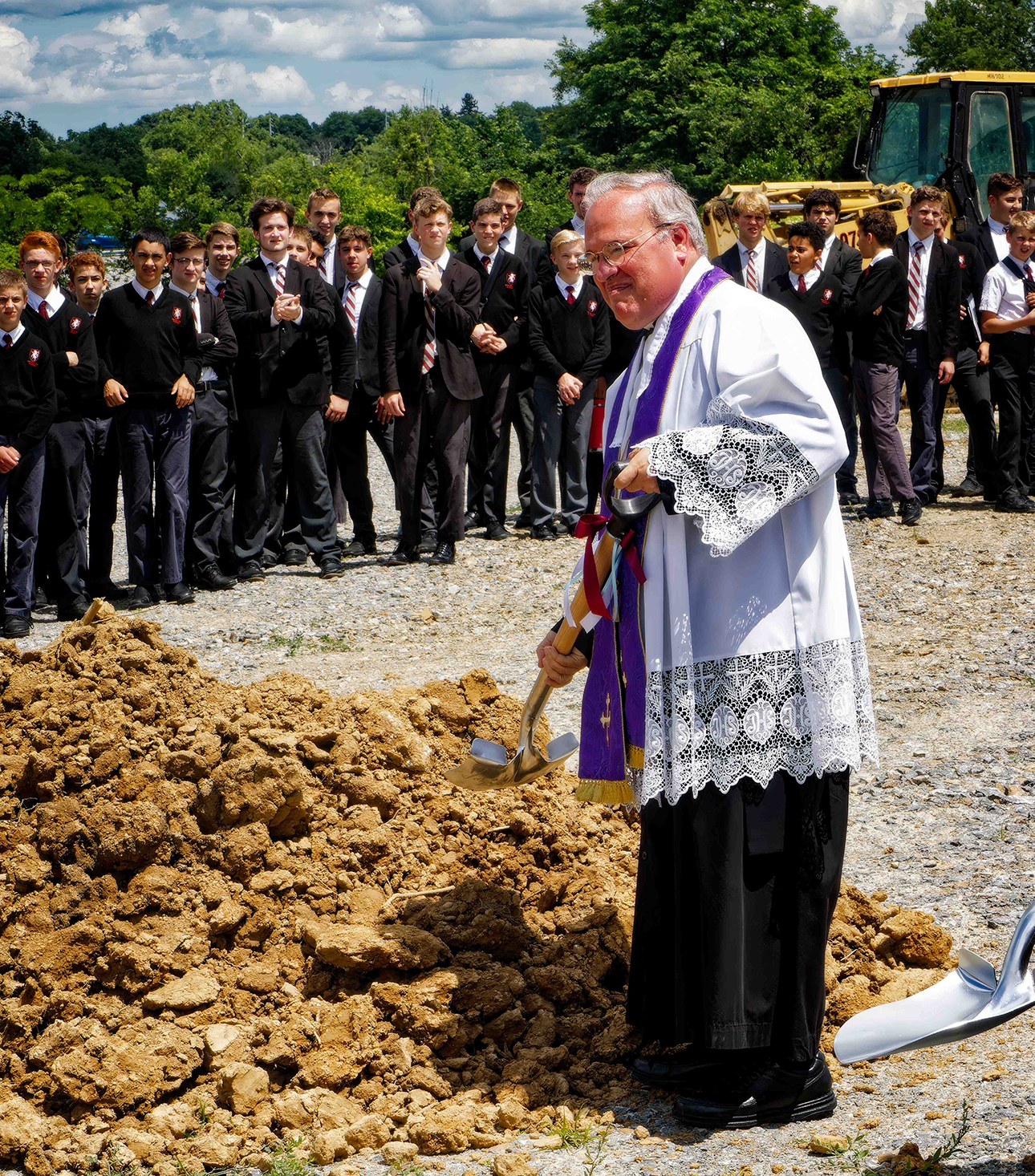 Turning the dirt at groundbreaking