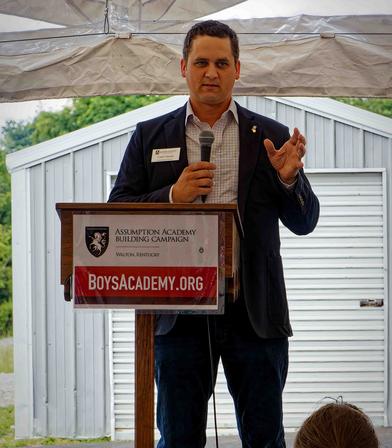 Community members at groundbreaking